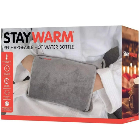 StayWarm Rechargeable Hot Water Bottle - Model BAR 2787 / F2881GR | Up to 5 hrs Warmth