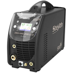 Stealth Digi-Mig 200 LCD PFC Multiprocess MIG Welding Machine 9005H - 110V/230V, Multi-Process, LCD Display