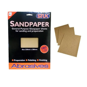 Stuk Sandpaper 120 Grit Pack of 5