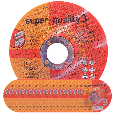 Super Quality 3 Depressed MILD STEEL Cutting Disc 4½" (115mm X 2.5mm X 22mm)