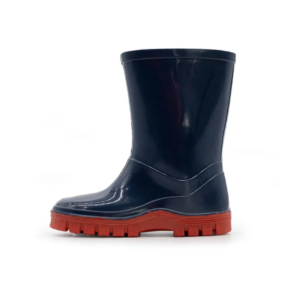 Swampmaster Junior Tractor Wellington Wellies Boot Navy/Red