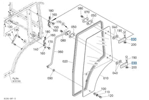 T1855-70820 Kubota Door Hinge (LH & RH) for Cab Tractors
