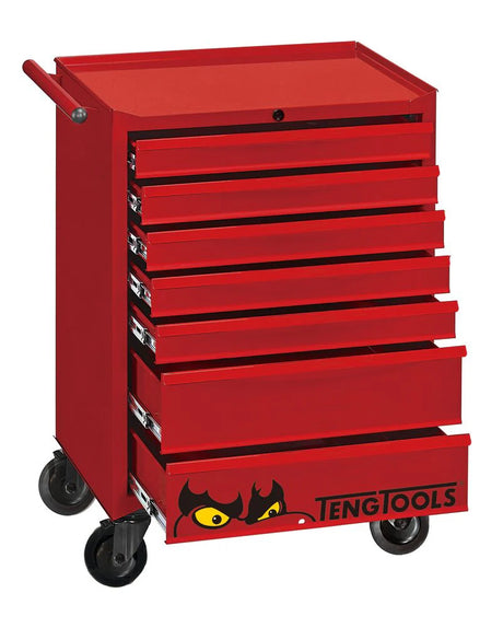 Teng Tools 27″ Classic Roller Cabinet Foam Tool Kit 217 Pieces Red