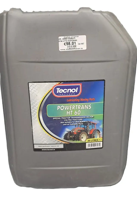 Tecnol Powertrans HT60 Transmission Oil 20L - Hydraulic & Wet Brake Fluid for Valtra Tractors