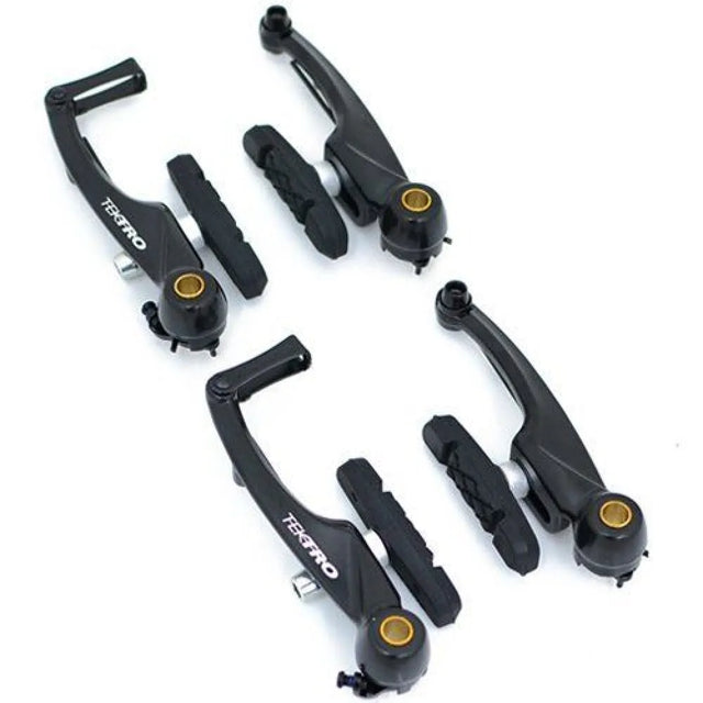Tektro V-Brakes Black (Set of 4) - Reliable Stopping Power for V-Brake Bikes