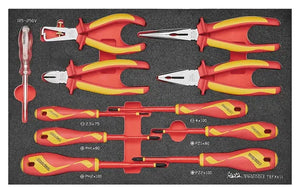 Teng TEFXV11-P 11pc Insulated Pliers & Screwdriver Set 1000V with Mecca Pro Service Case