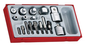Teng Tools 17 Piece Mixed Drive Socket & Bit Adaptor Set