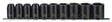 Teng Tools 9121 Impact Socket Clip Rail Set - 1/2" Drive, ANSI Standard, 10 Pieces