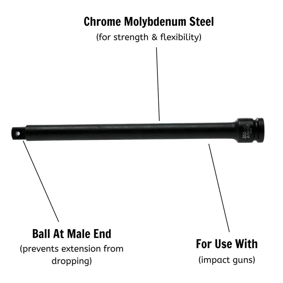Teng Tools 1/2" Impact Extension Bar ANSI 250mm