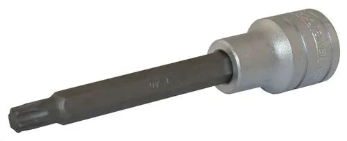 Teng Tools M122245T-C 1/2" Long TX Bit Socket - TX45, 100mm, Satin Finish