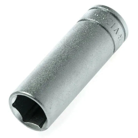 Teng Tools M140612-C 1/4" Drive 12mm Deep Socket – 6-Point Metric, Chrome Vanadium Steel