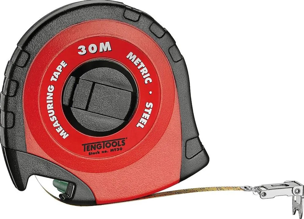 Teng Tools MT15 15m Measuring Tape – Closed Case, Metric and Imperial, Durable Rubberized Grip