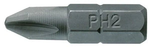 Teng Tools PH2500303 PH3 Bits 25 mm - 1/4" Hex Drive, Pack of 3