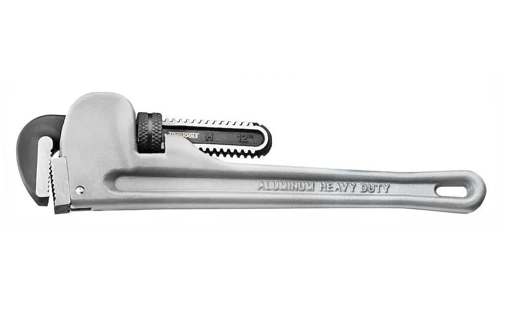 Teng Tools PWC18 Aluminium Pipe Wrench - 450mm, Lightweight Design with Steel Jaws