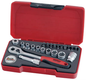 Teng Tools 22 Piece 1/4" Drive Socket Set
