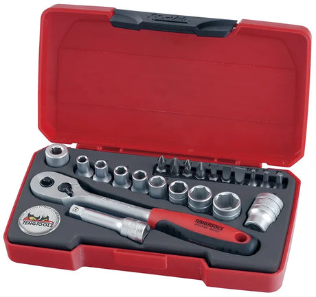 Teng Tools 22 Piece 1/4" Drive Socket Set