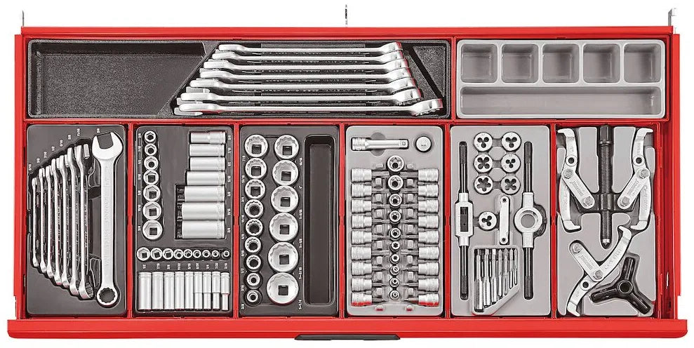 Teng Tools TCMM622N 37" Pro Cabinet TT Tool Kit - 622 Pieces, Red