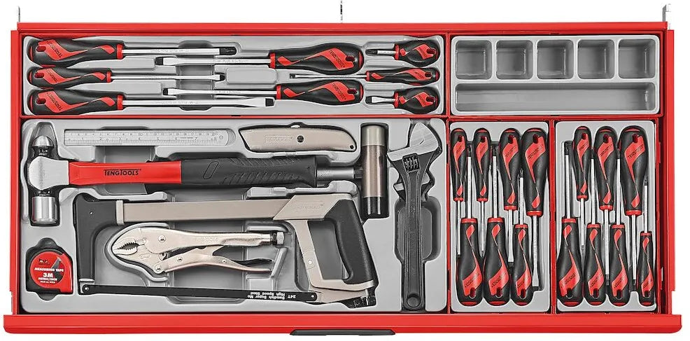 Teng Tools TCMM622N 37" Pro Cabinet TT Tool Kit - 622 Pieces, Red