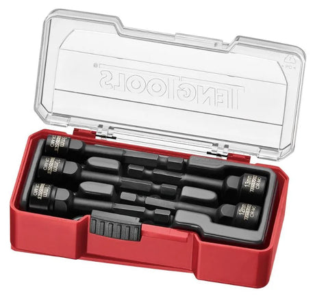 Teng Tools TJEP05 1/4″ Hex Bolt and Nut Extractor Set Cr-Mo 8-13mm | 5 Piece Set with Belt Clip Case