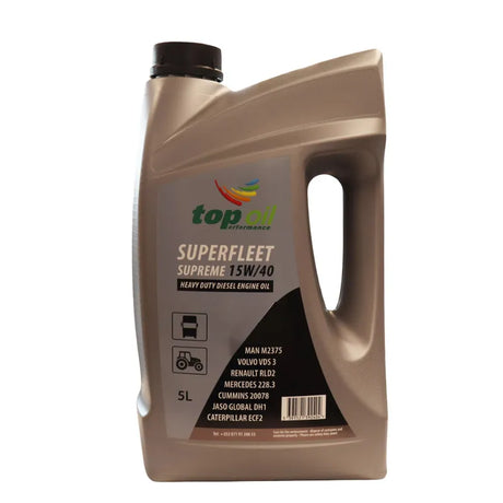 Top Oil Superfleet Supreme 15W/40 Heavy Duty Diesel Engine Oil 5 Litre