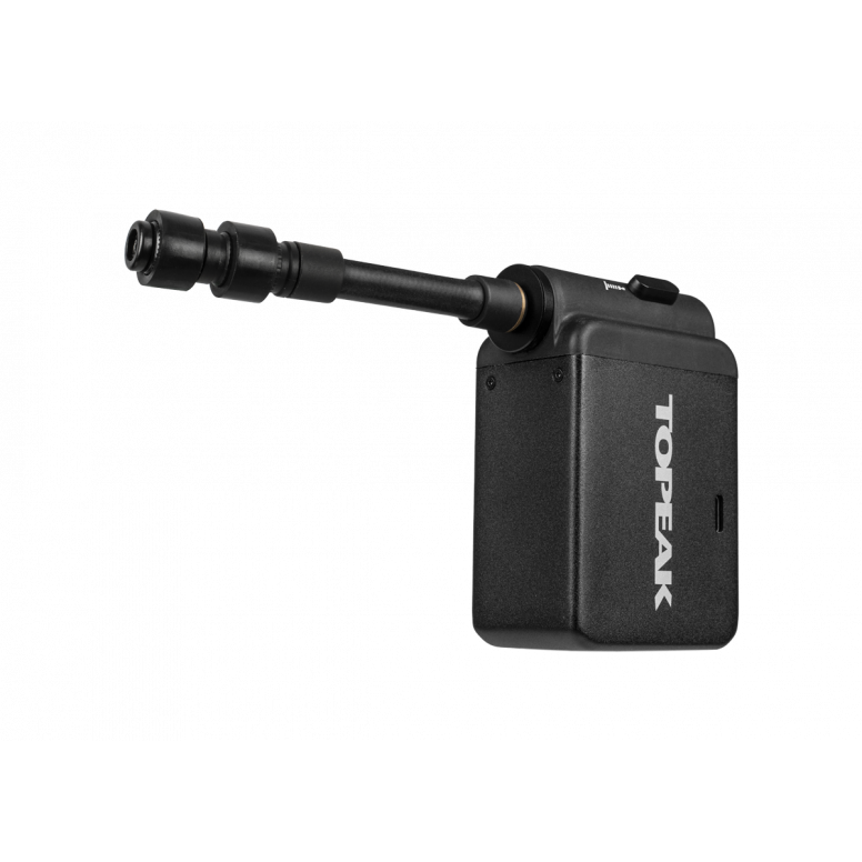 Topeak E‑Booster Digital Mini Electric Bike Pump - 120 psi / 8 bar, SmartHead Presta & Schrader