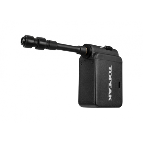 Topeak E‑Booster Digital Mini Electric Bike Pump - 120 psi / 8 bar, SmartHead Presta & Schrader