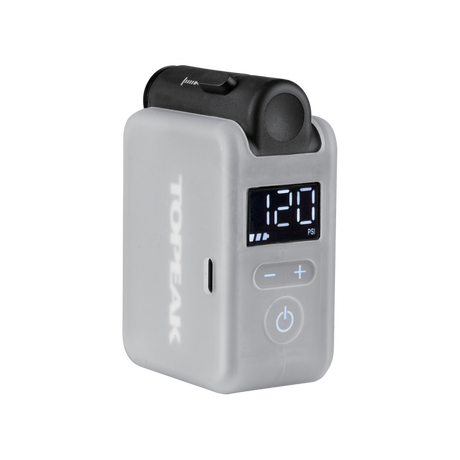 Topeak E‑Booster Digital Mini Electric Bike Pump - 120 psi / 8 bar, SmartHead Presta & Schrader
