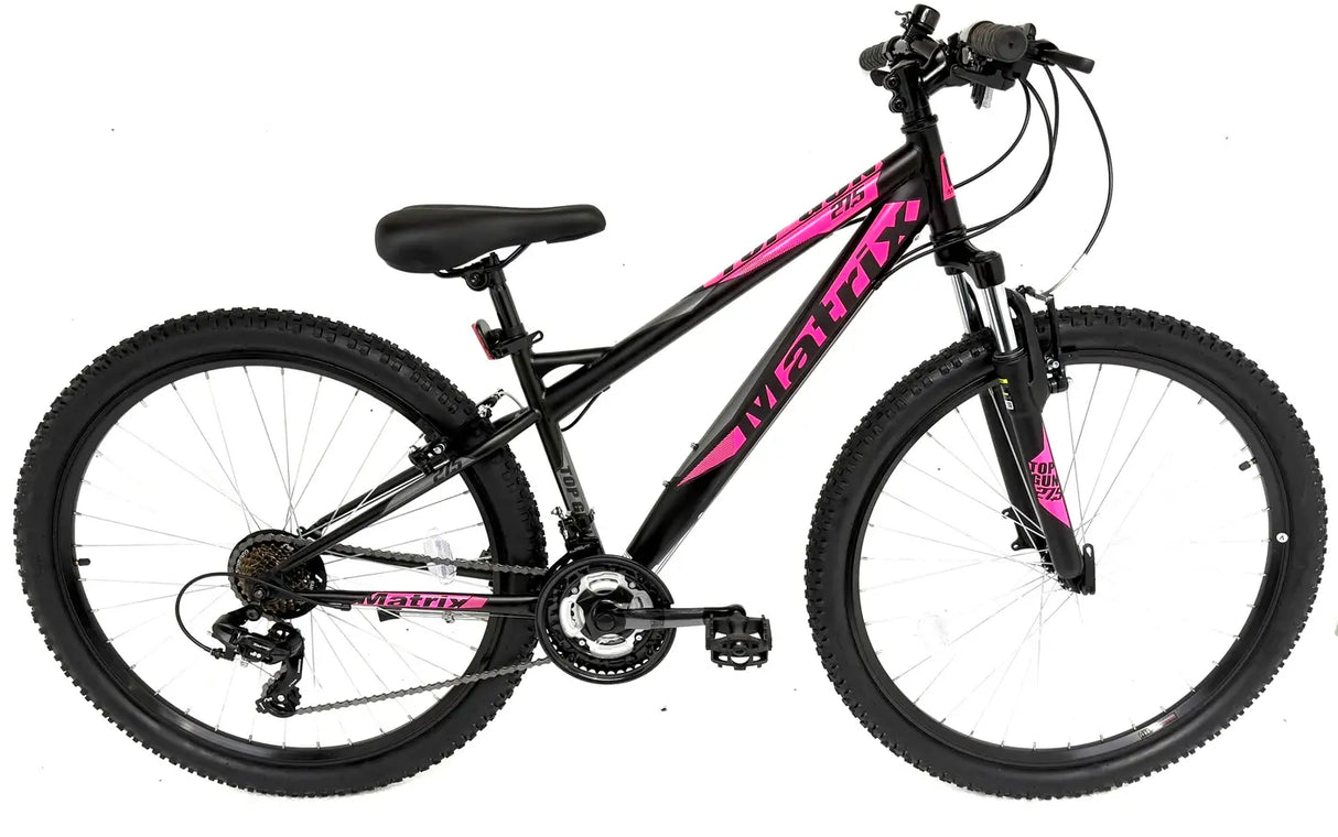 IGNITE Topgun 15″ / 27.5″ Matt Black Neon Pink Mountain Bike