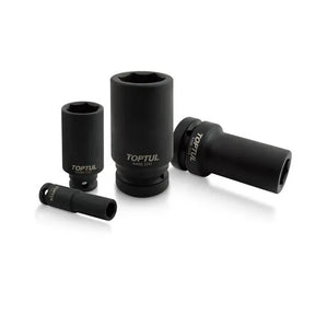 Toptul 1/2" Dr Deep Impact Socket - 14mm | 6-Point | CR-MO | Black Phosphate