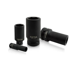 Toptul 1/2" Dr Deep Impact Socket - 14mm | 6-Point | CR-MO | Black Phosphate