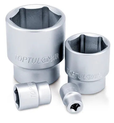 Toptul 1/2" Drive 22mm Socket Satin Finish 6pt - QBAEA1622