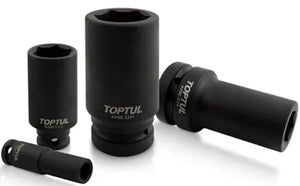 Toptul 1/2" Drive Deep Impact Socket 6pt 27mm - QKABE1627