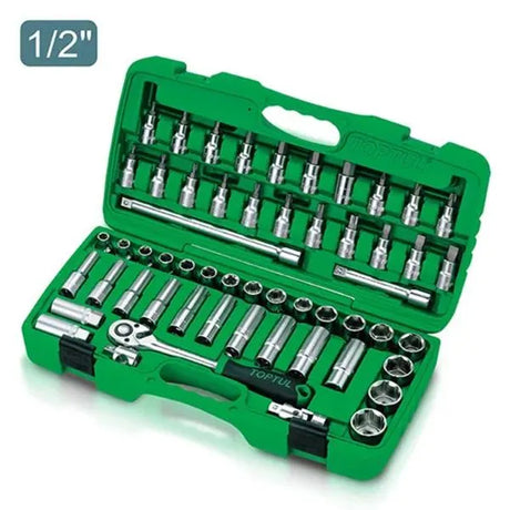 Toptul 1/2" Drive Socket & Bit Set 55 Piece (Metric) - QGAAI5502