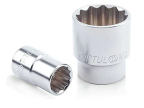 Toptul 1/2"Dr Socket Satin 12pt | Precision, Durable 12-Point Socket