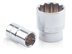 Toptul 1/2"Dr Socket Satin 12pt | Precision, Durable 12-Point Socket