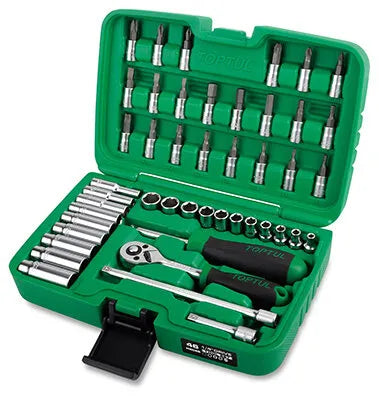 Toptul 1/4" Drive Socket & Bit Set 46Pc Metric - QGCAI4601