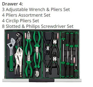 Toptul 320Pc Tool Trolley PRO PLUS SERIES - 7-Drawer QGT32017 | Satin Chrome Finish