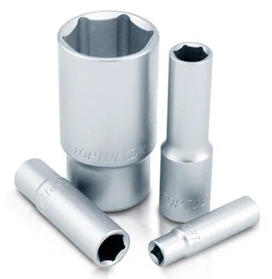 Toptul 3/8"Dr Deep Socket Satin 6pt | Durable, High-Performance Tool