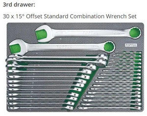 Toptul 8 Drawer Tool Trolley - 448 pcs Mechanical Tool Set