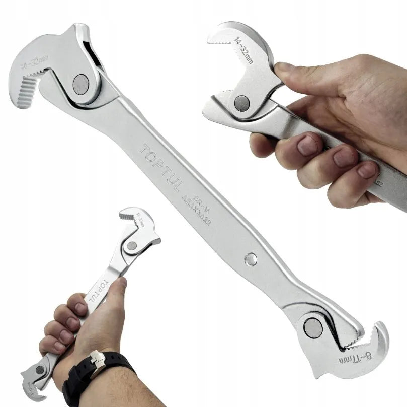 TOPTUL Double Ended Quick Self-Adjusting Wrench QAEAX3A32 - 8-32mm Ratcheting Grip Tool