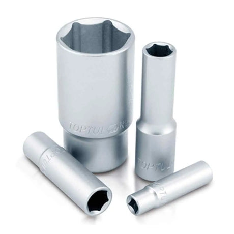 Toptul 1/2" Dr Deep Socket Satin 6pt x 24mm 