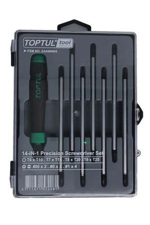 TOPTUL Set of Screwdrivers 8pcs GAAW0804 - 14-in-1 Phillips & Torx Driver Set