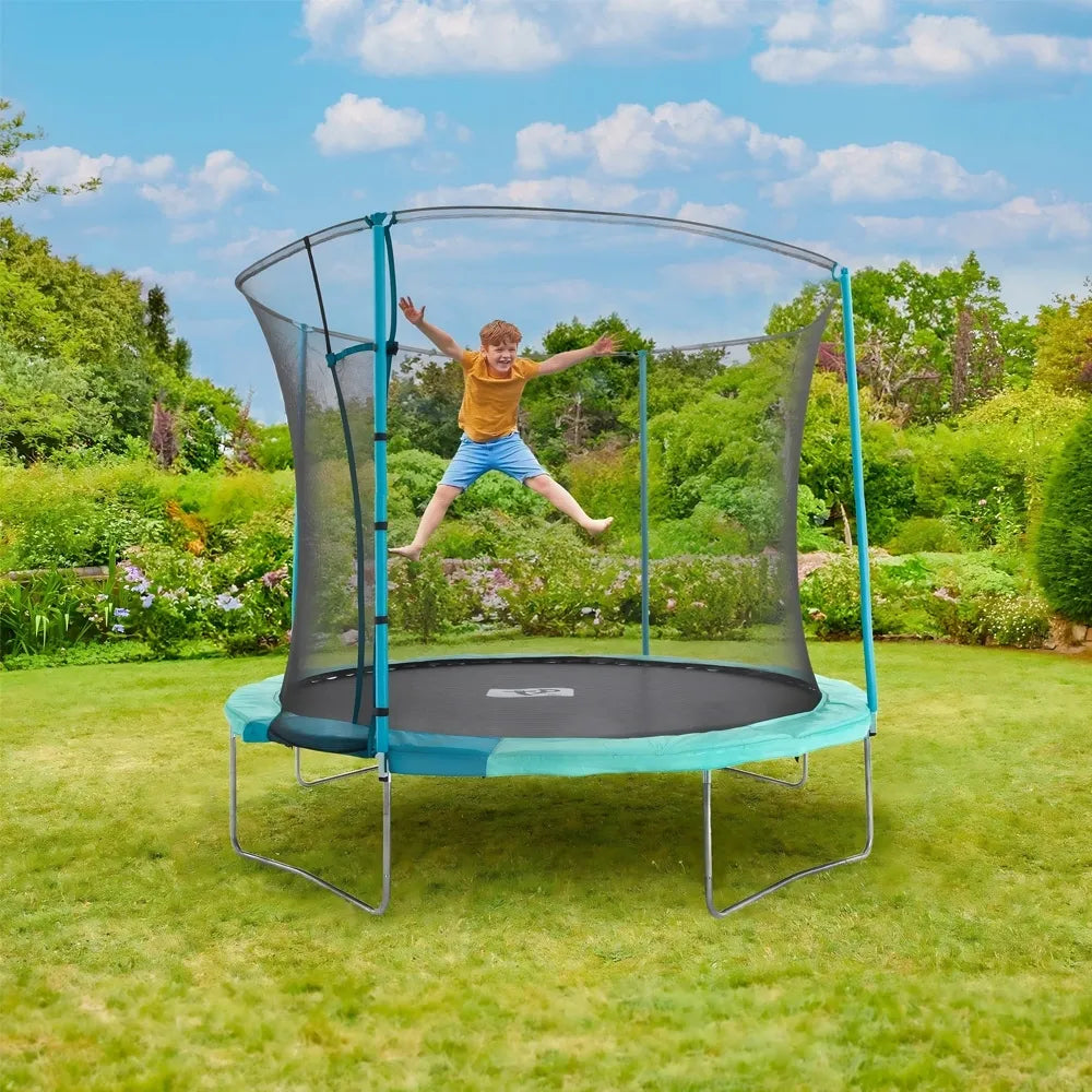 TP UP 12ft Backyard Trampoline with IGLOO Safe Zip-Free Enclosure Net