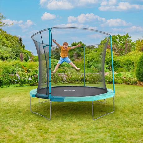 TP UP 12ft Backyard Trampoline with IGLOO Safe Zip-Free Enclosure Net