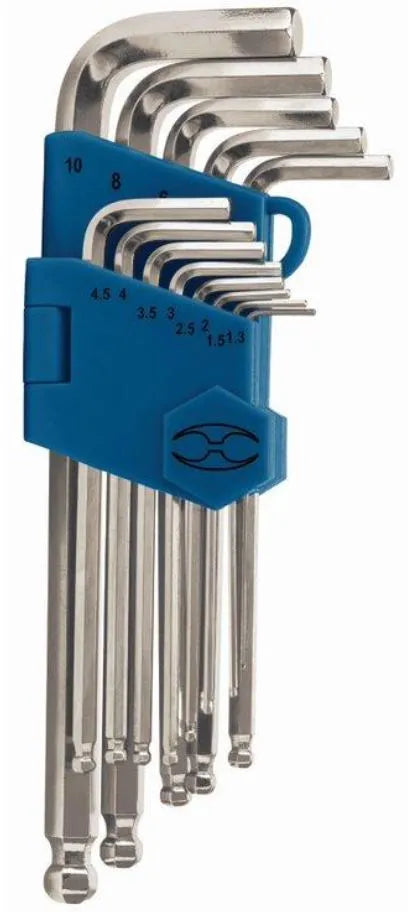 Truper Metric Ball End Hex Wrench Set 13-Piece - Precision Metric Allen Keys with Ball End for Angled Access