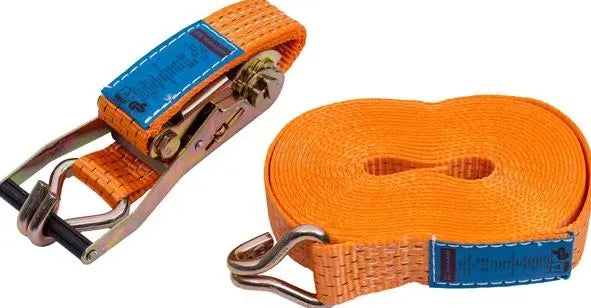 TS2050E Ratchet Strap 9mx50mm - Type 50, 25kN Heavy-Duty Lashing by Kramp