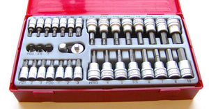 Teng Tools TTBS35 35 Piece 1/4" & 3/8" Drive Bit Socket Set