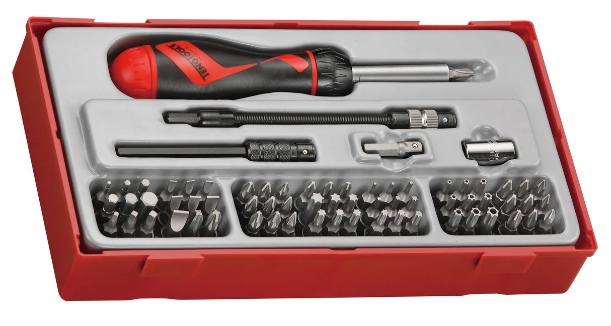 Teng Tools 74 Piece Ratcheting Bits Driver Set