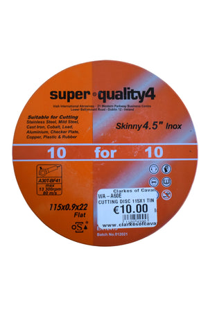 Super Quality 4 115x1 Cutting Discs