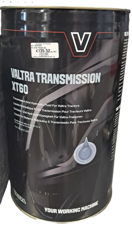 Valtra XT60 Transmission Oil - 25L Hydraulic & Transmission Fluid for Valtra Tractors